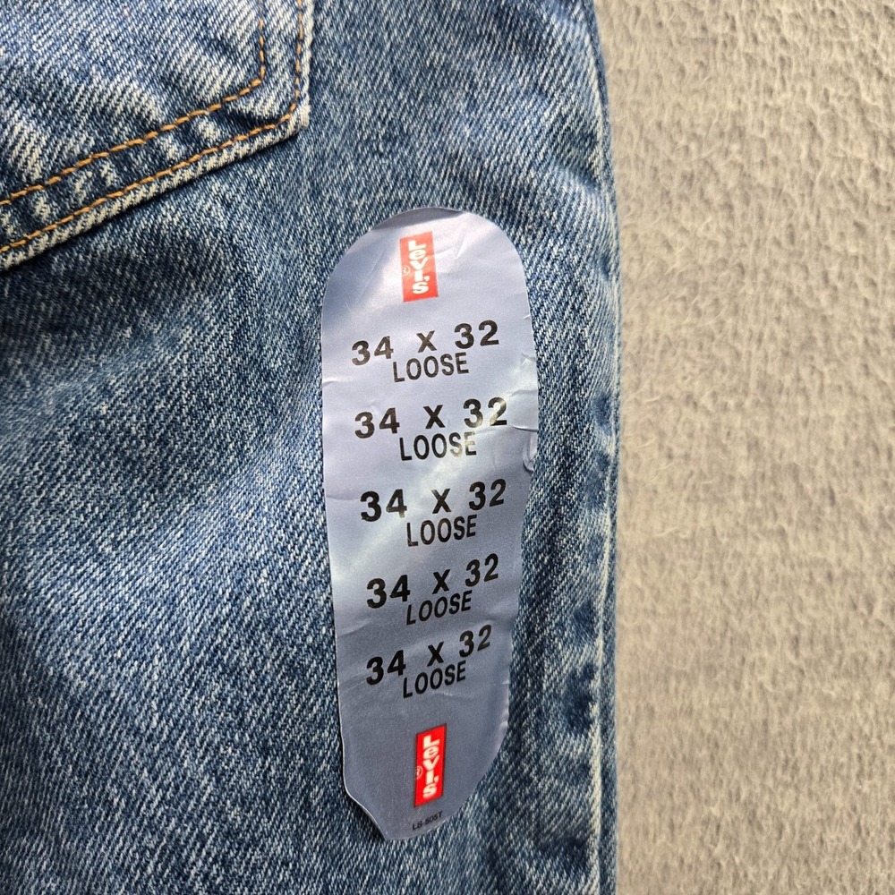 VINTAGE Levi's 560 Men Jeans 34x32 Blue 90s Denim Loose Fit Taper Deadstock NWT - Picture 8 of 12